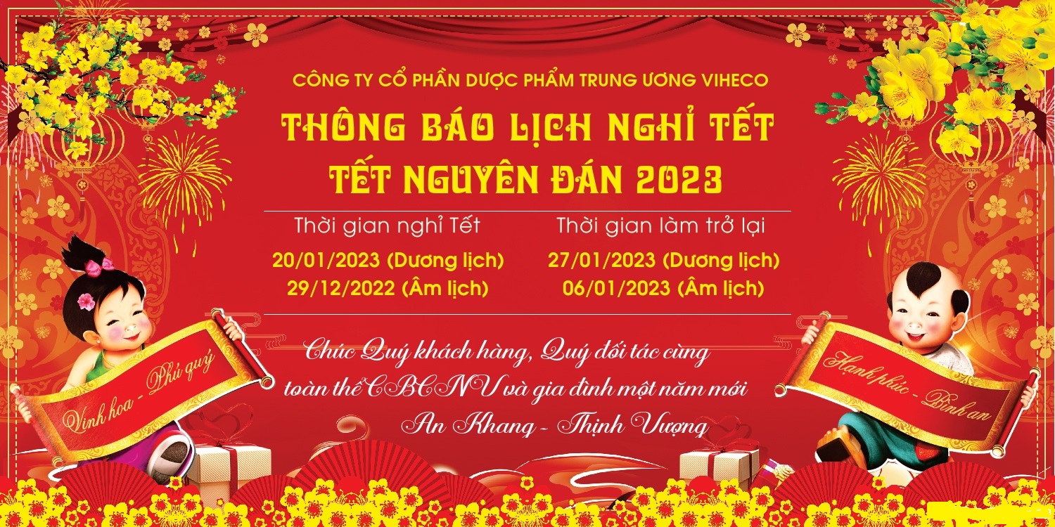 THÔNG BÁO NGHỈ TẾT NGUYÊN ĐÁN ÂM LỊCH 2023