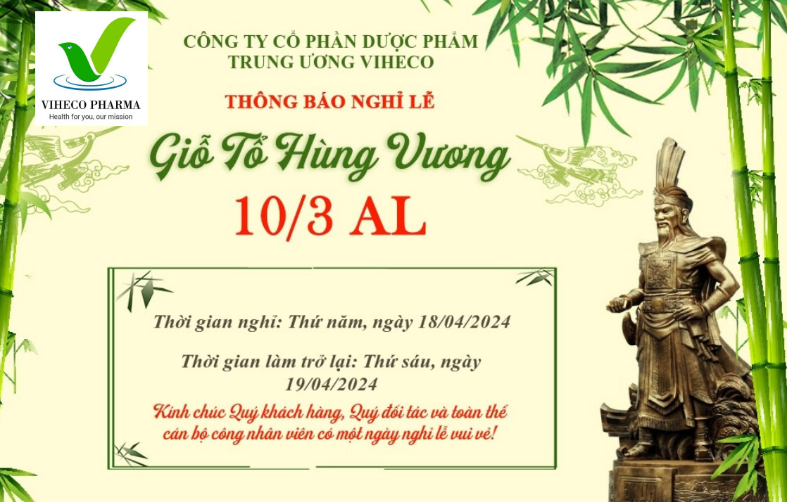 THÔNG BÁO: LỊCH NGHỈ LỄ GIỖ TỔ HÙNG VƯƠNG 2024