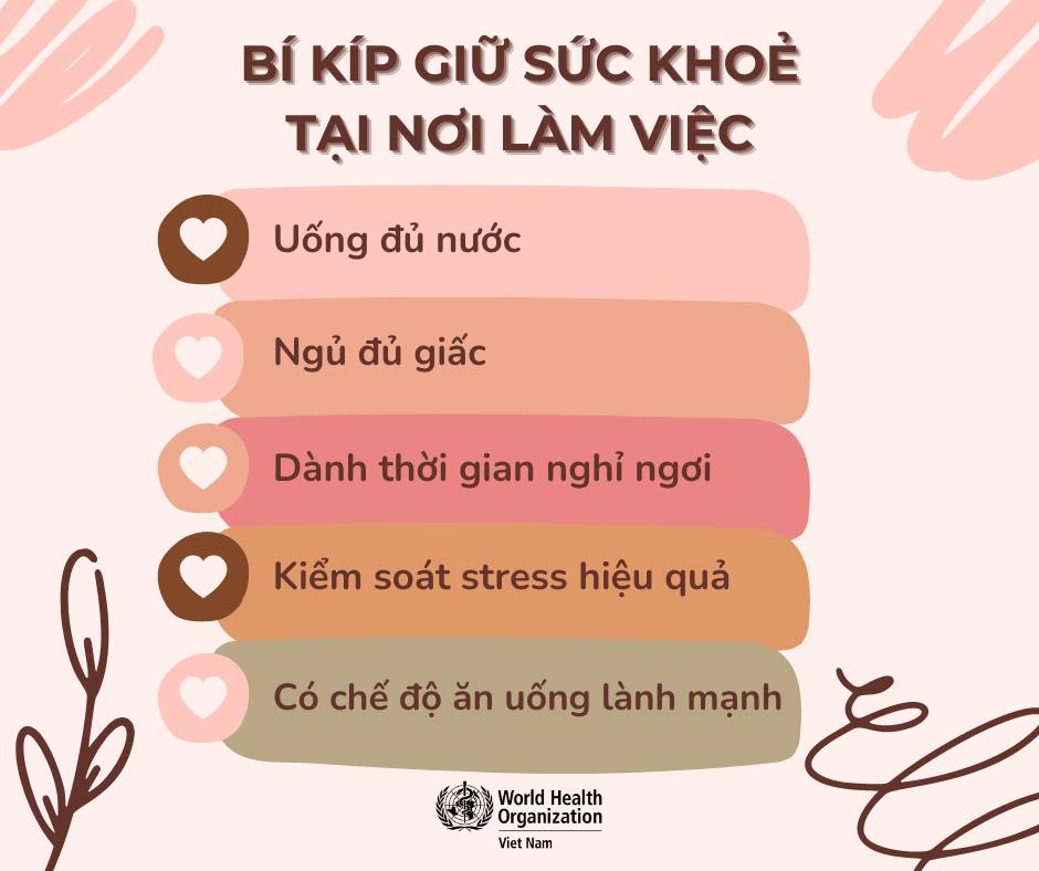 BÍ KÍP GIỮ SỨC KHỎE TẠI NƠI LÀM VIỆC