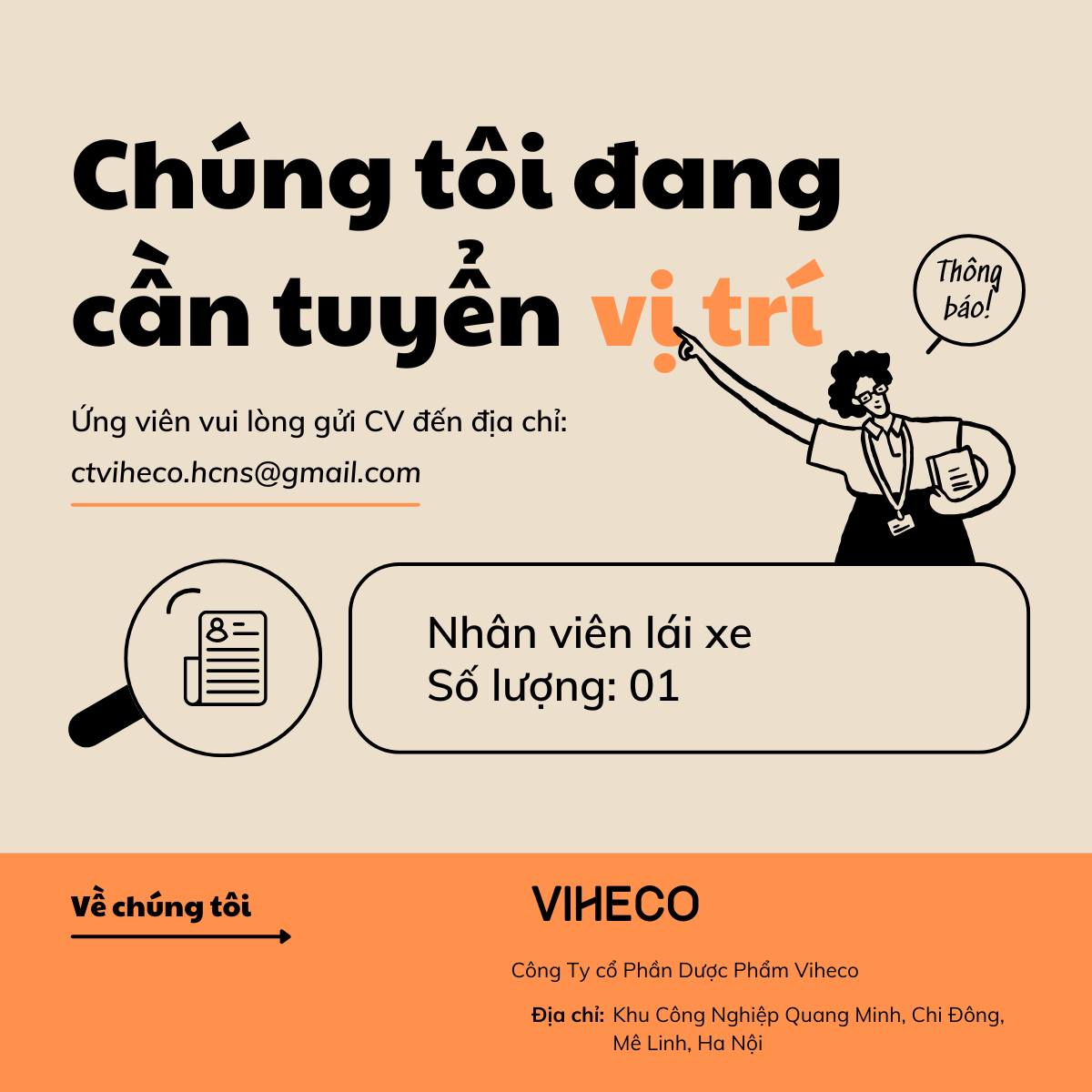 TUYỂN DỤNG THÁNG 11: NHÂN VIÊN LÁI XE