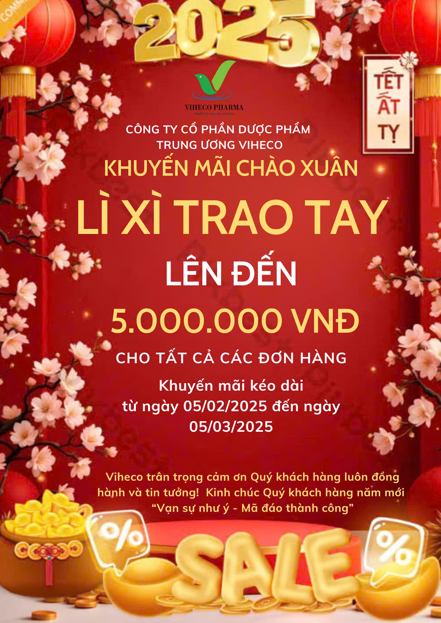 KHUYẾN MÃI CHÀO XUÂN – LÌ XÌ TRAO TAY